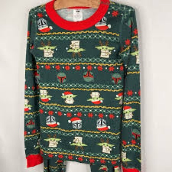Hanna Andersson Star Wars The Mandalorian Long John Pajama Set size 10 - Picture 1 of 10